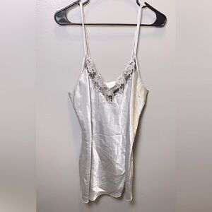 Secret Treasures Vintage Women's Slip Dress Gray Flowers Size XL
